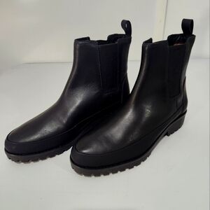 Rebecca Allen Black Leather Ankle Boots, Size 8.5, NWOT